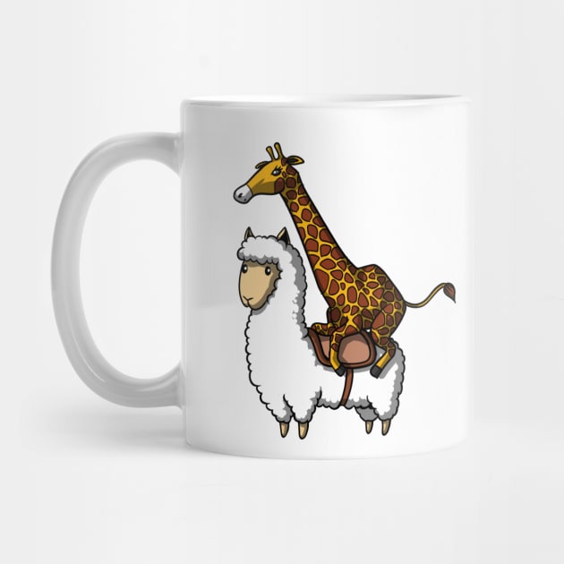 Giraffe Riding Lllama by underheaven